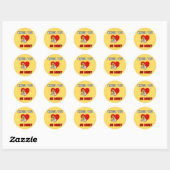 GRAPPIG! Round Sticker Caveman - Wheel You be Mine (Vel)