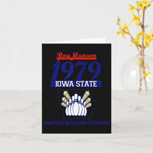 Grappig Roy Munson King Pin Bowling T Shirt 1 Kaart (Gele Bloem)