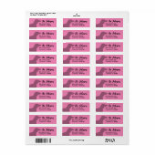 Grappig Roze Dachshond Hond Adres Etiket (Full Sheet)