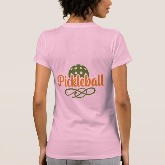 Grappig roze Don't Dink and Dive Pickleball T-shirt (Achterkant)