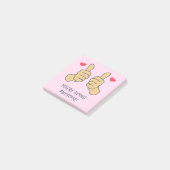 Grappig roze duimen omhoog Geweldige Motivatie doe Post-it® Notes (Schuin)