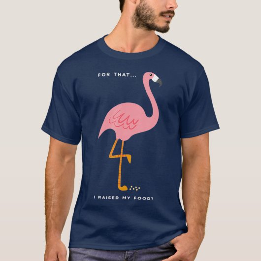Grappig roze flamingo citaat cadeau voor vogel t-shirt (Voorkant)