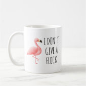 Grappig Roze Flamingo Ik geef geen Flock Beach cad Koffiemok (Links)