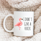 Grappig Roze Flamingo Ik geef geen Flock Beach cad Koffiemok