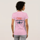 Grappig Roze Groen Sinaasappel Dinking Diva Pickle T-shirt (Achterkant volledig)