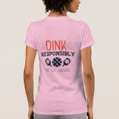 Grappig Roze Groen Sinaasappel Dinking Diva Pickle T-shirt (Achterkant)