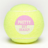 Grappig roze , maar dodelijk gezinde Tennis Balls Tennisballen (Voorkant)