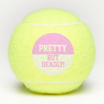 Grappig roze , maar dodelijk gezinde Tennis Balls
