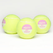 Grappig roze , maar dodelijk gezinde Tennis Balls Tennisballen (Multi)