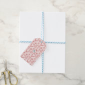 Grappig roze monogram cadeaulabel (Met Touw)