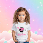 Grappig roze nummer twee baby bodysuit