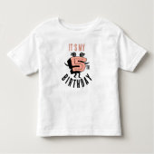 Grappig roze nummer vijf kinder shirts (Voorkant)