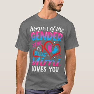 Grappig roze of blauw Mimi houdt van je geslacht d T-shirt