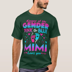 Grappig roze of blauw Mimi houdt van je geslacht d T-shirt