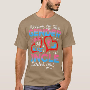 Grappig roze of blauw oom houdt van je geslacht. t-shirt