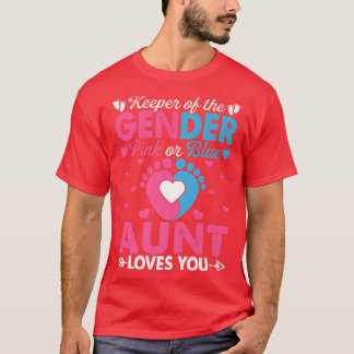 Grappig roze of blauw tante houdt van je geslacht  t-shirt