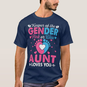 Grappig roze of blauw tante houdt van je geslacht  t-shirt