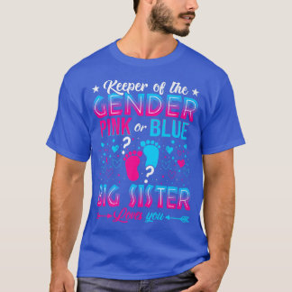 Grappig roze of blauw zusje houdt van je seksespec t-shirt