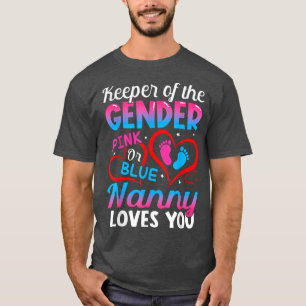 Grappig roze of blauwe nanny houdt van je geslacht t-shirt
