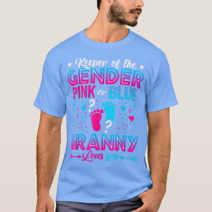 Grappig roze of blauwe oma houdt van je geslacht. t-shirt