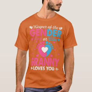 Grappig roze of blauwe oma houdt van je geslacht. t-shirt