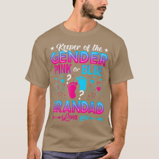 Grappig roze of blauwe opa houdt van je geslacht t-shirt
