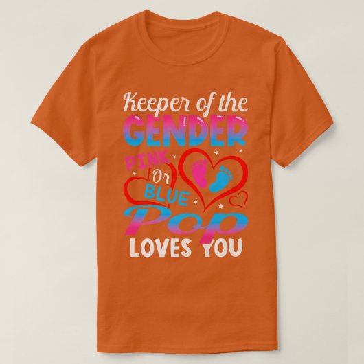 Grappig roze of blauwe Pop houdt van je seksespeci T-shirt (Design voorkant)