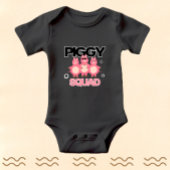 Grappig roze piggy squad romper