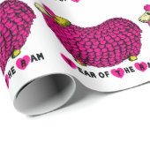 Grappig Roze Ram Chinees Jaar Zodiac Gift Paper Cadeaupapier (Rol Hoek)