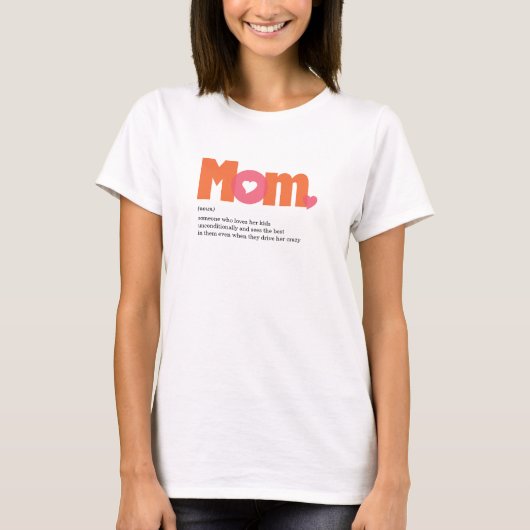 Grappig Roze Sinaasappel Definitie van Mom T-Shirt (Voorkant)