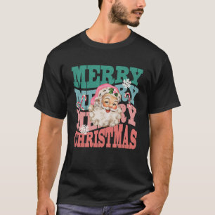 Grappig Roze Sinterklaas Vrolijk Kerstfeest Des T-shirt