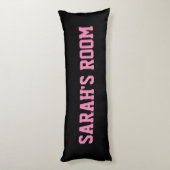 Grappig roze snuffelbeddecor voor meisjes in de sl lichaamskussen (Achterkant (Verticaal))