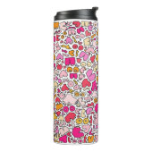 grappig roze thermosbeker (Gedraaid links)