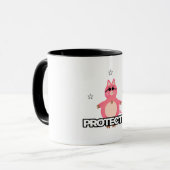 Grappig roze varken mok (Voorkant links)