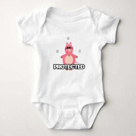 Grappig roze varken romper (Voorkant)