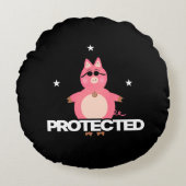 Grappig roze varken rond kussen (Voorkant)