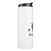 Grappig roze varken thermosbeker (Gedraaid links)