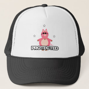 Grappig roze varken trucker pet