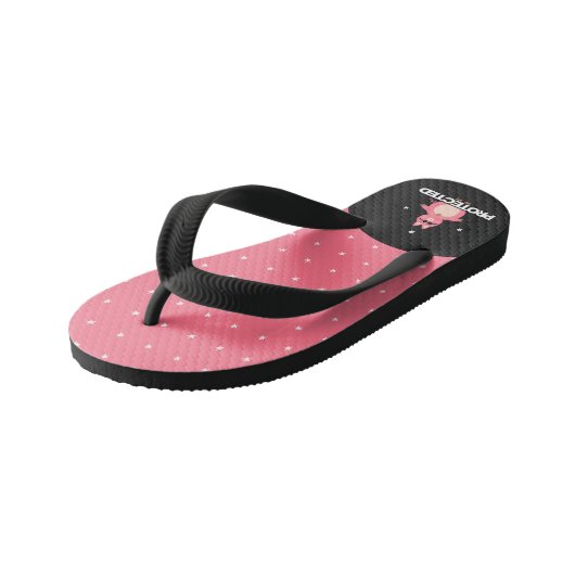 Grappig roze varkentje kinder teenslippers (Schuin)