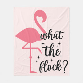 Grappig Roze Wat de Flock Flamingo Fleece Deken