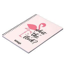 Grappig Roze Wat de Flock Flamingo gepersonaliseer Notitieboek