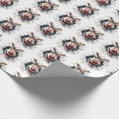 Grappig Rudolph de Red-Nosed Reindeer Cadeaupapier (Hoek)