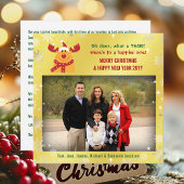 Grappig Rudolph Oh Deer Elegant Minimalist 1 foto Feestdagenkaart