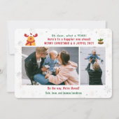 Grappig Rudolph Oh Deer We hebben 3 foto's collage Feestdagenkaart (Voorkant)