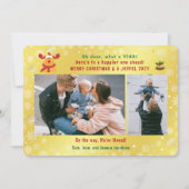 Grappig Rudolph Oh Deer We hebben 3 foto's Golden  Feestdagenkaart (Voorkant)