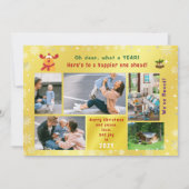 Grappig Rudolph Oh Deer We hebben 5 foto's Golden  Feestdagenkaart (Voorkant)