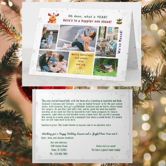 Grappig Rudolph Oh Deer We hebben 5 foto's Modern  Kaart