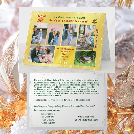 Grappig Rudolph Oh Deer We hebben 6 foto's Golden  Kaart