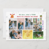 Grappig Rudolph Oh Deer We hebben 6 foto's Modern  Feestdagenkaart (Voorkant)