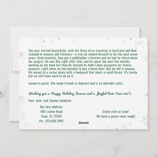 Grappig Rudolph Oh Deer We hebben 6 foto's Modern  Feestdagenkaart (Achterkant)